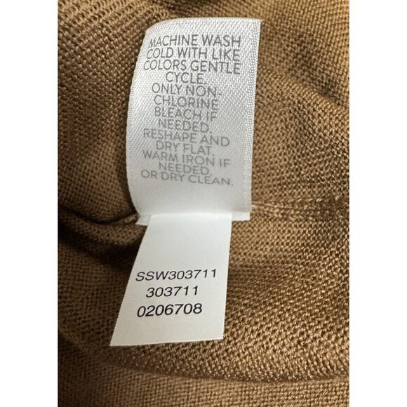 J. Jill Acorn Wearever Textured-Yoke Washable Merino Wool Sweater XS Prep - Picture 7 of 9